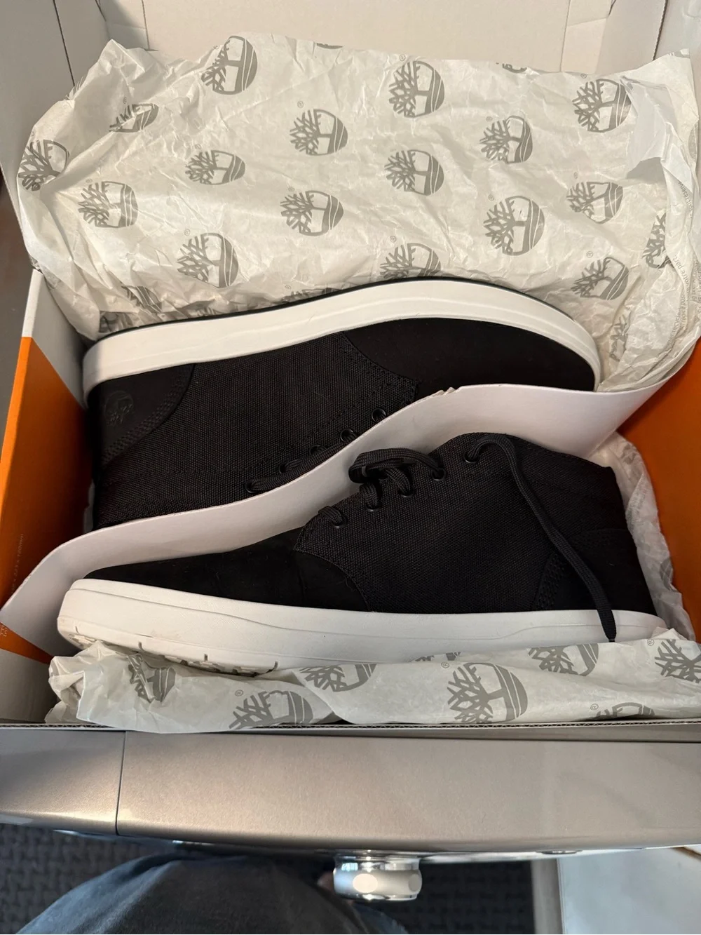 Timberland Men’s Black Chukka Boots with White Sole